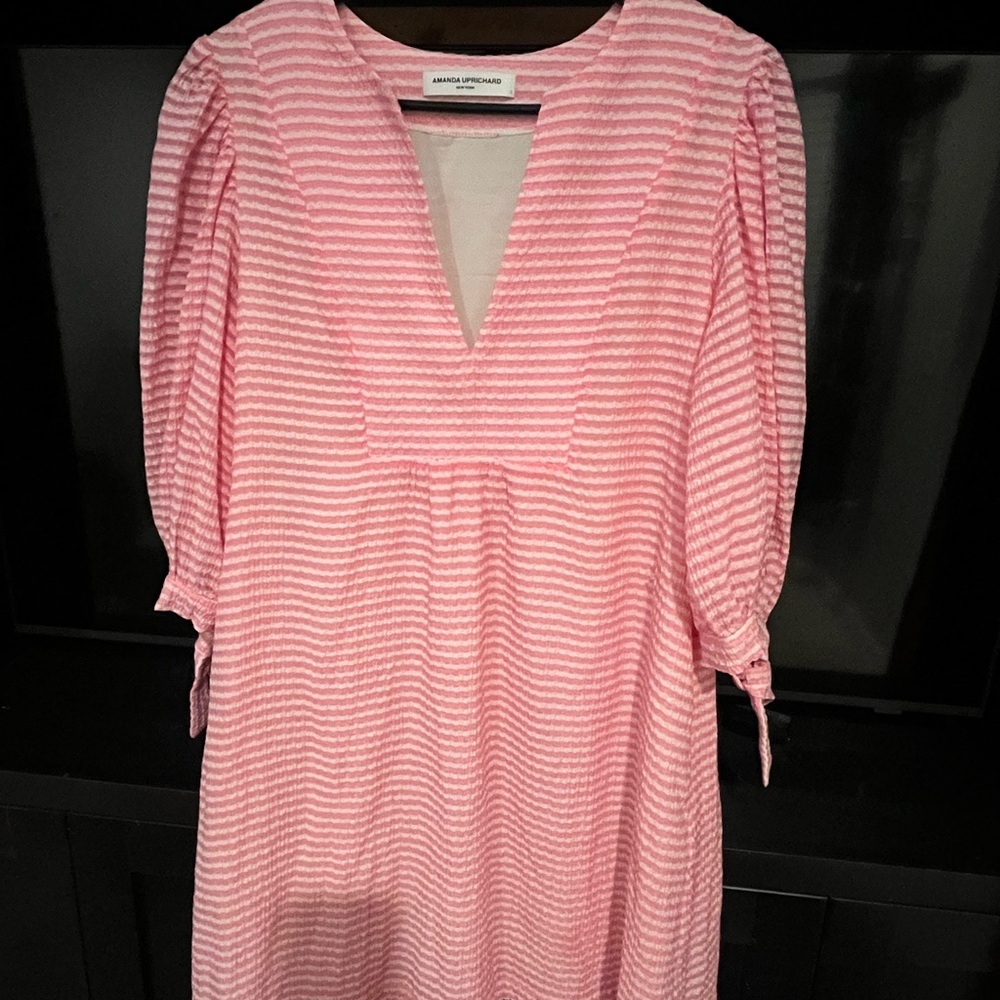 Amanda Uprichard Pink Piquette Dress